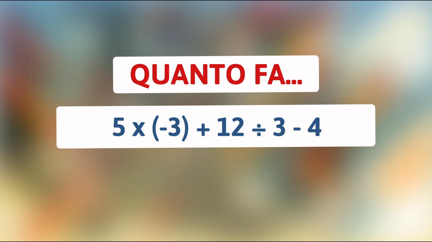 La sfida matematica che il 90% delle persone sbaglia: puoi risolvere questo semplice enigma?"
