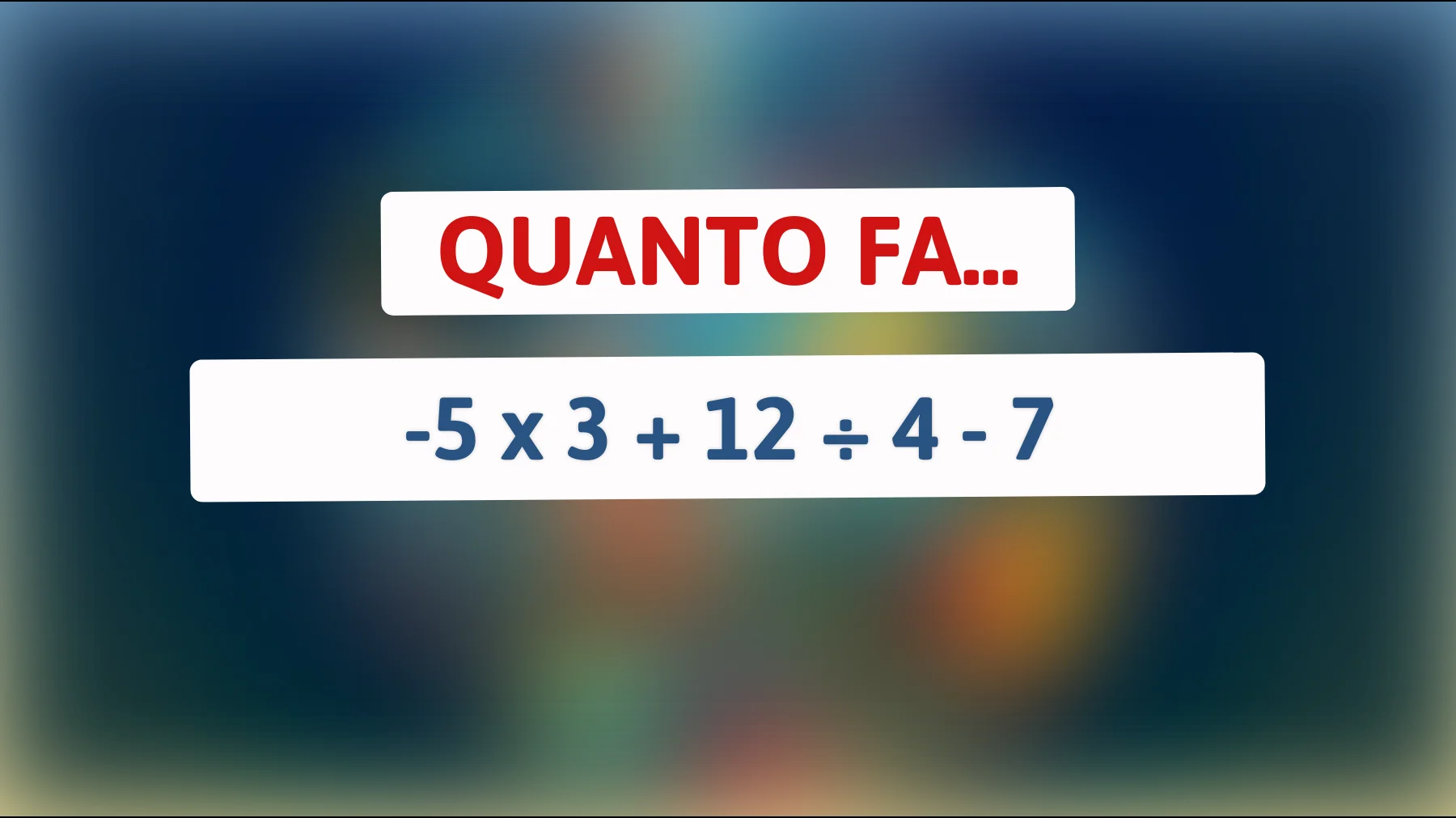 Sfida la tua logica: solo i veri geni sanno risolvere questo semplice calcolo matematico! Sei pronto a metterti alla prova?"