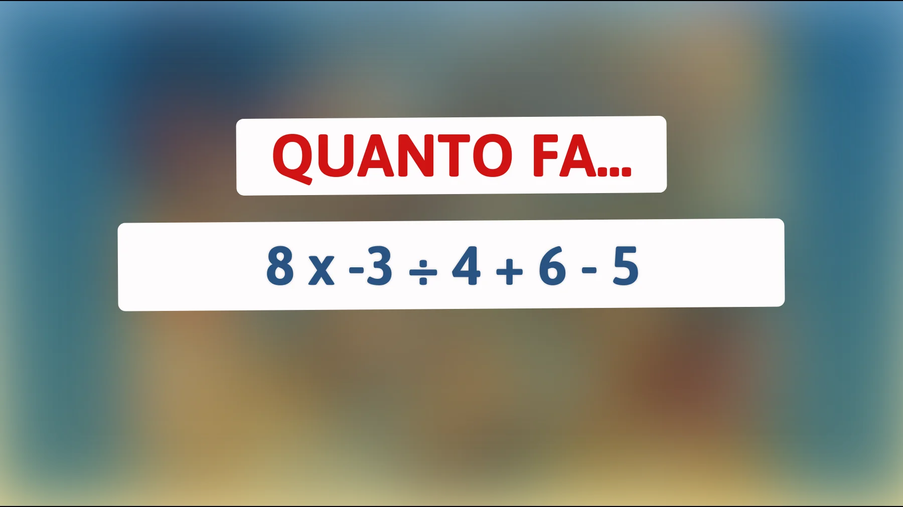 Sfida la tua mente con questo indovinello matematico: solo i veri geni troveranno la soluzione! Sei all'altezza?"