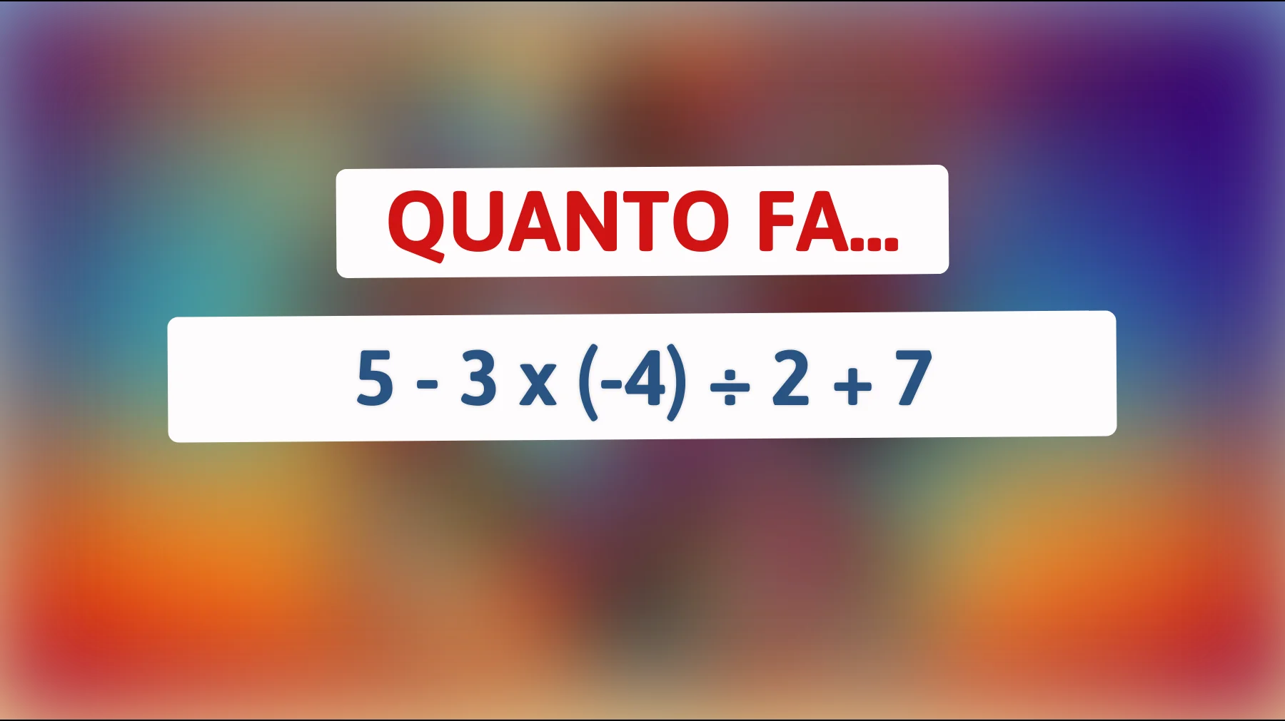 "Risolvi questo enigma matematico solo per i geni: riesci a trovare la risposta corretta?""