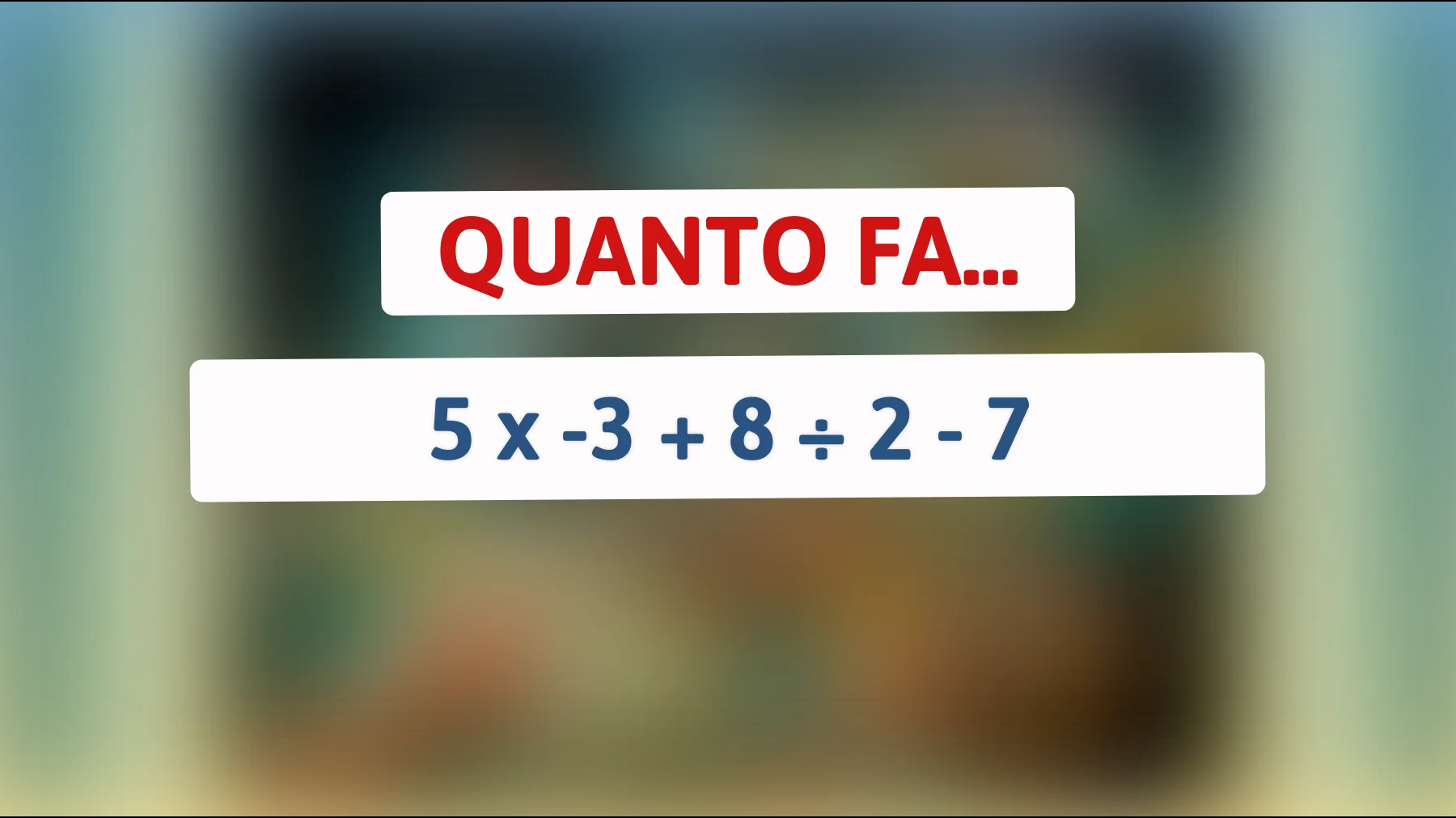 "Sfida la tua mente con questo rompicapo matematico: riesci a risolvere ciò che solo i veri geni sanno?""