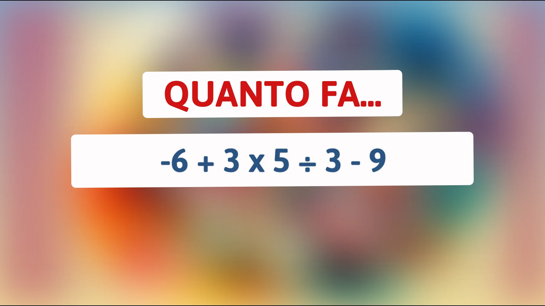 "Solo il 1% delle persone riesce a risolvere questo enigma matematico: sei tra loro?""
