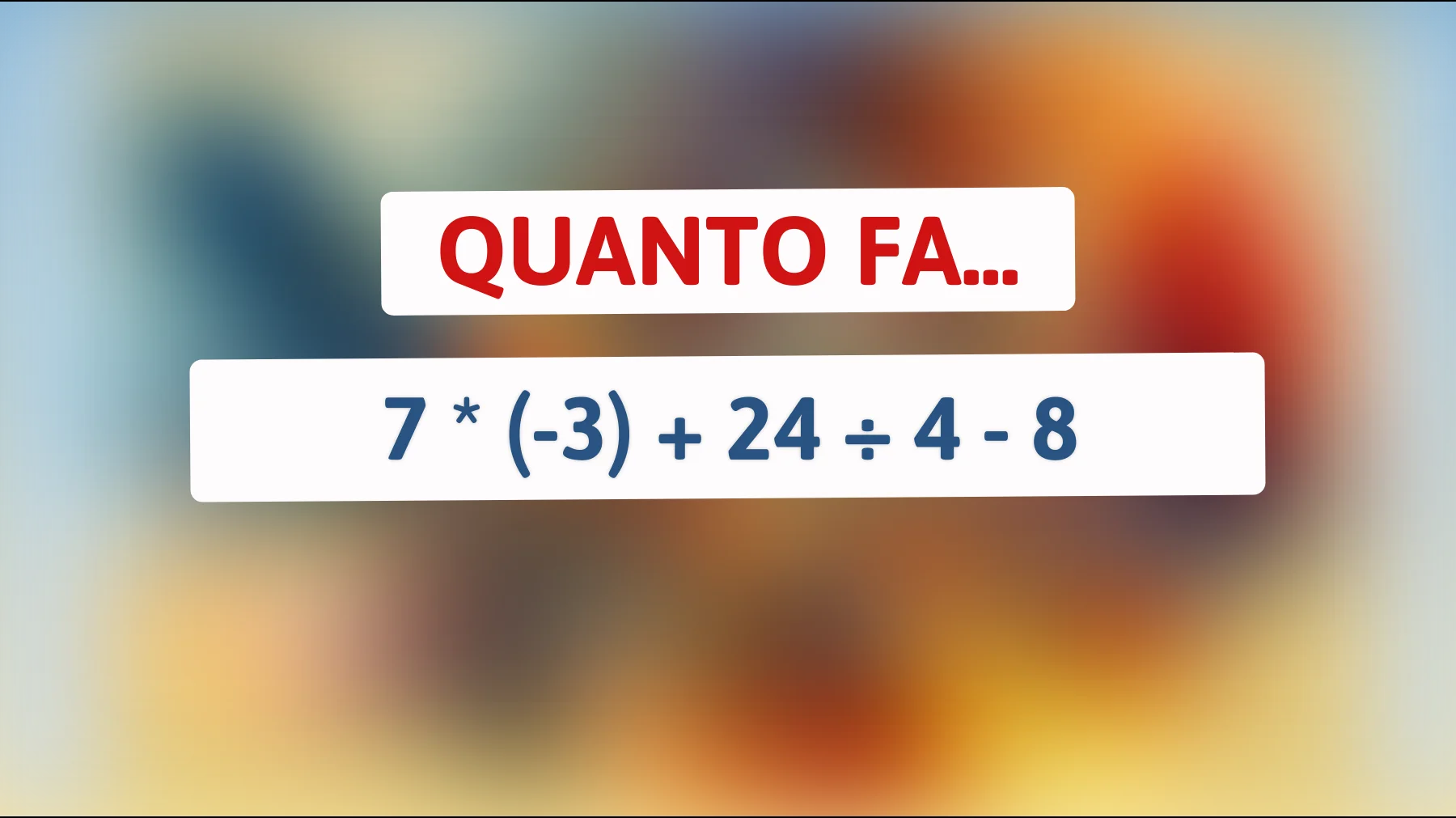 Sfida la tua intelligenza: Riesci a risolvere questo enigma matematico che inganna il 90% delle persone?"