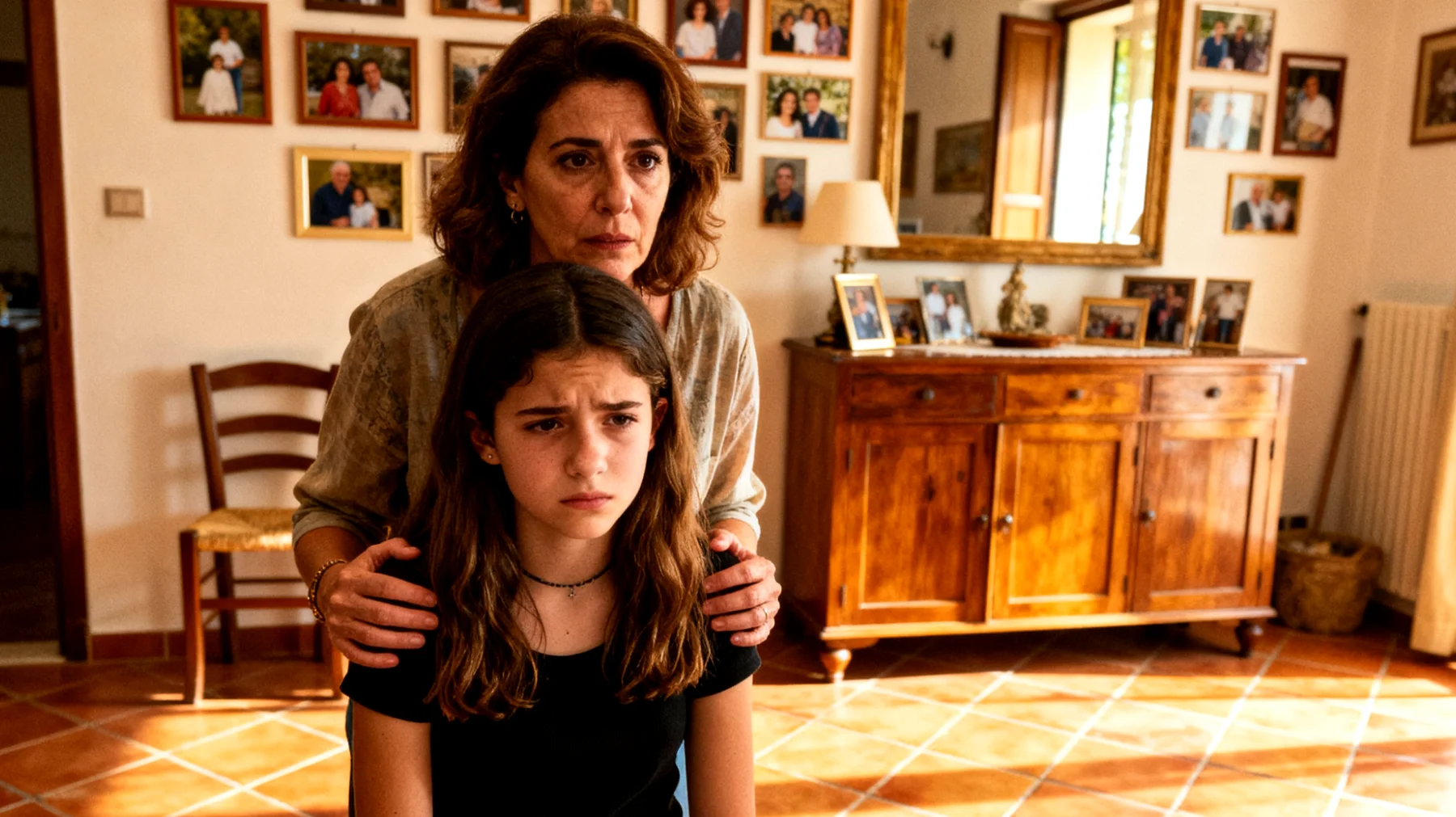 Una mamma che tende a proteggere eccessivamente la figlia adolescente, limitandone l'autonomia e le esperienze di crescita, generando conflitti e ostacolando lo sviluppo di competenze di vita indipendente"