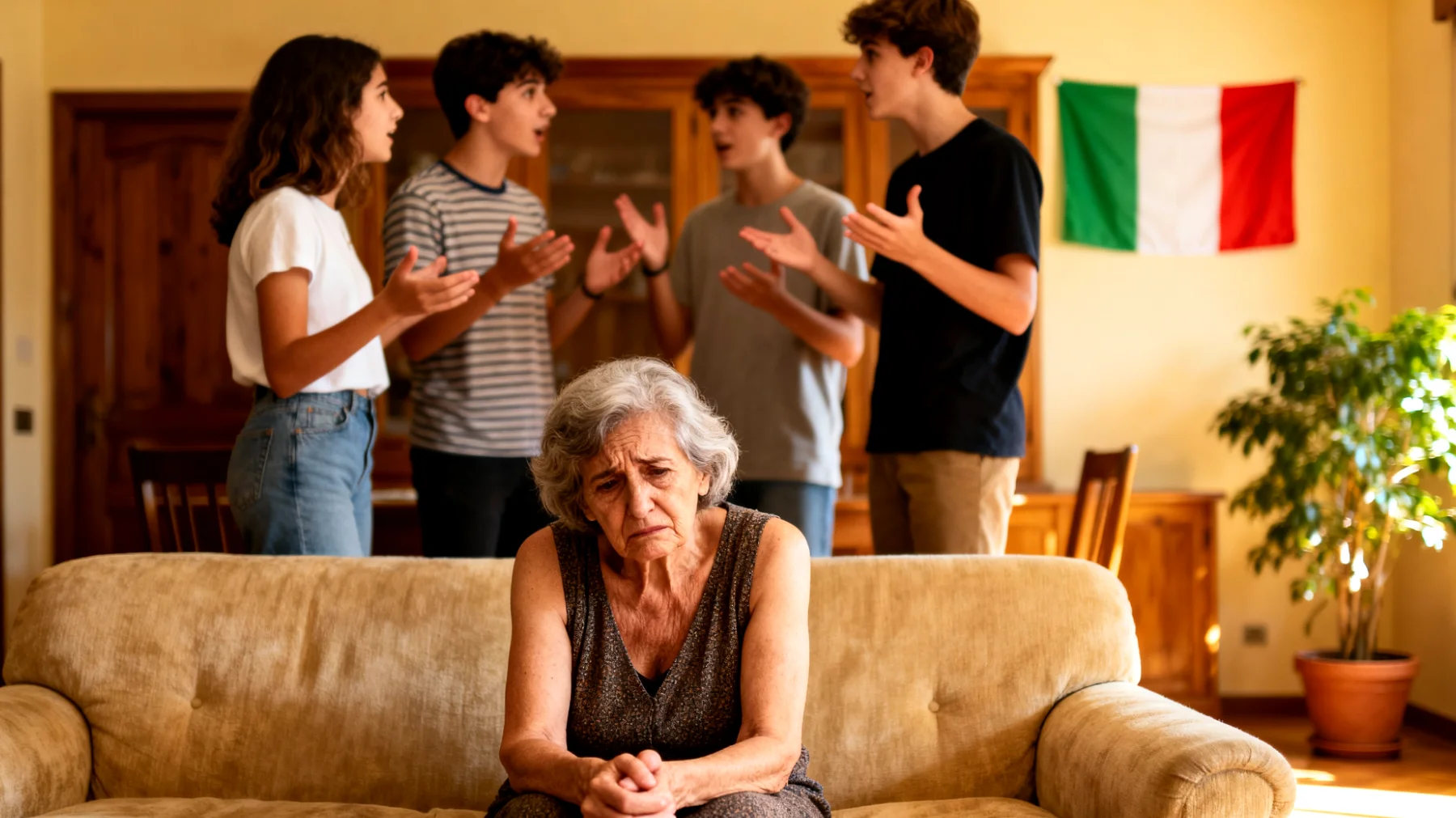 Nonna che si sente stanca e senza energie sufficienti per stare dietro alle esigenze e ai ritmi dei nipoti giovani adulti, con senso di inadeguatezza nel supportarli nelle loro scelte di vita complesse (lavoro, relazioni, progetti futuri)"