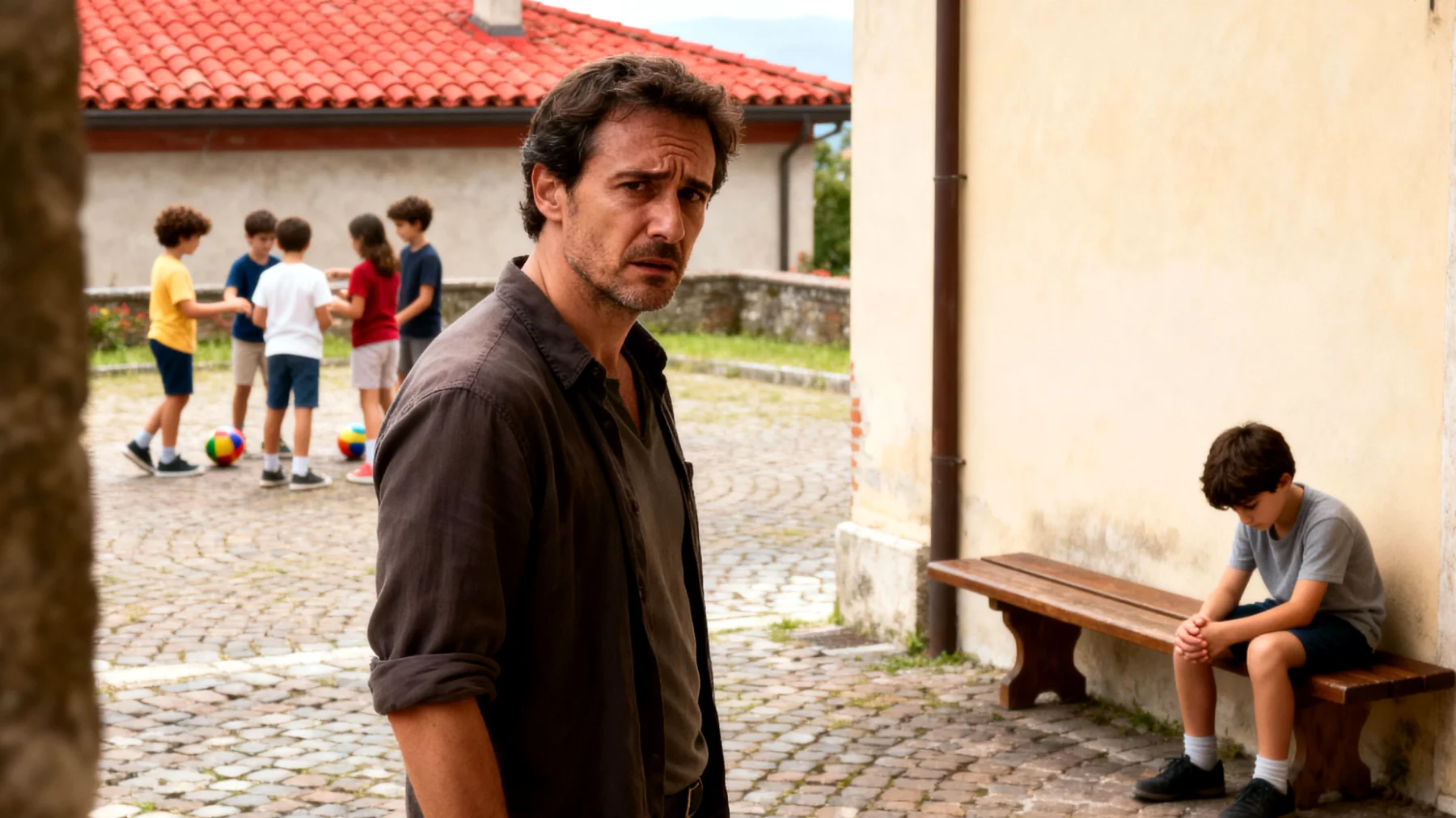 Papà preoccupato perché il figlio bambino è molto timido, fatica a socializzare con i coetanei e tende a isolarsi nelle situazioni di gruppo"